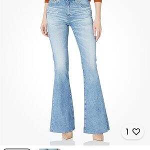 AG Quinn Light/Medium Blue Flare Jeans Size 27